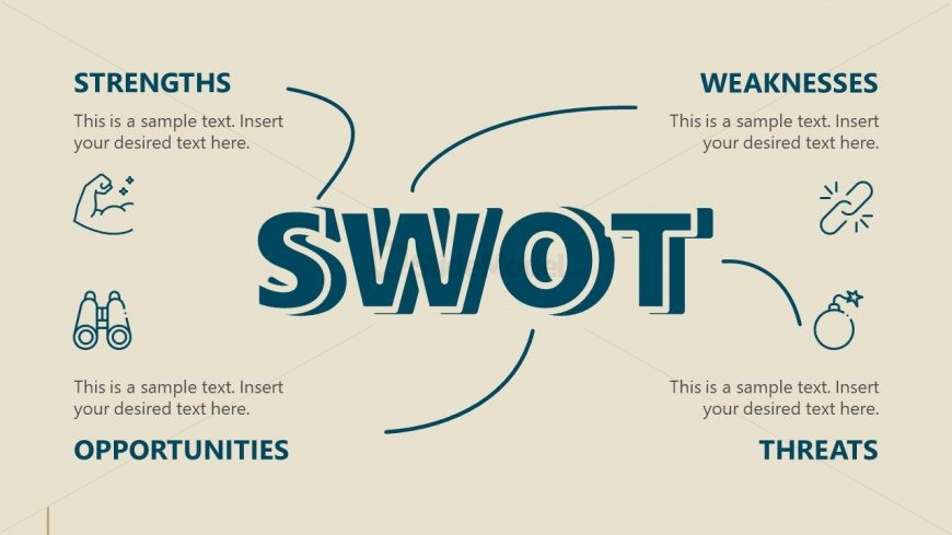 Business Presentation for Retro SWOT Slide
