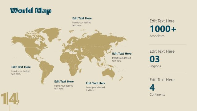 Retro PowerPoint World Map Template