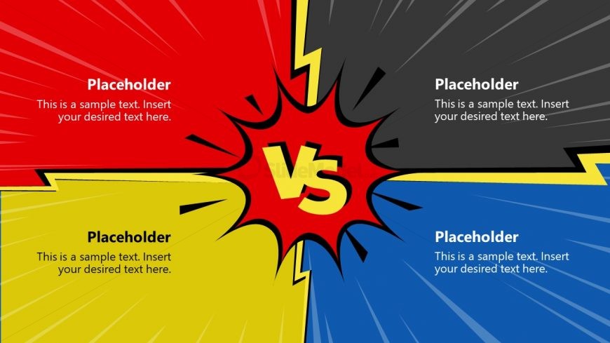 4 Item Versus Slide Comparison Template 