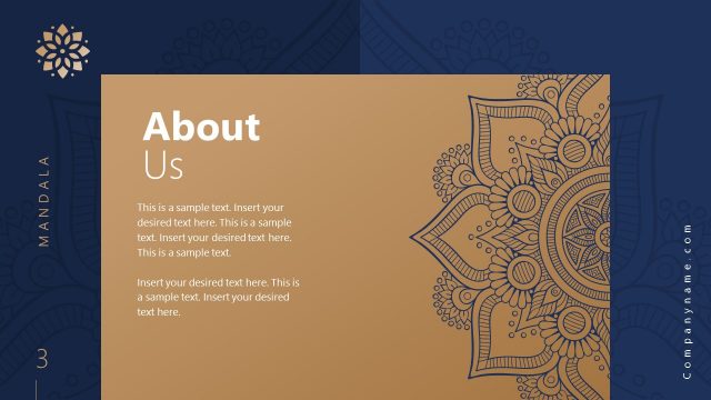 About Us Slide of Mandala PowerPoint