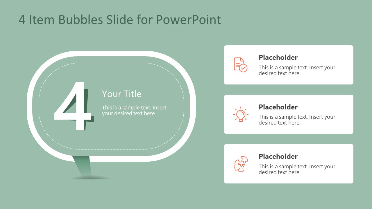 Retro Style 4-Step Bubbles PowerPoint Template - SlideModel