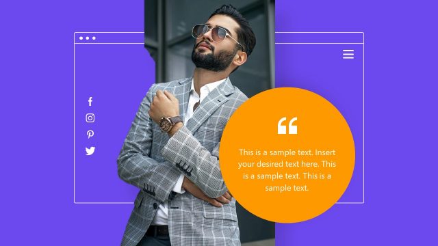 PowerPoint Modern Testimonial Male Picture