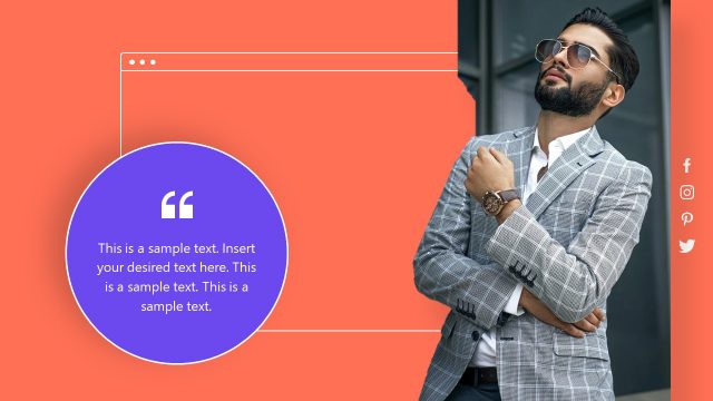 Modern Testimonial Slide for Business Man Feedback