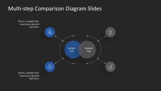 PowerPoint Template of Blue 2 Comparison Slide