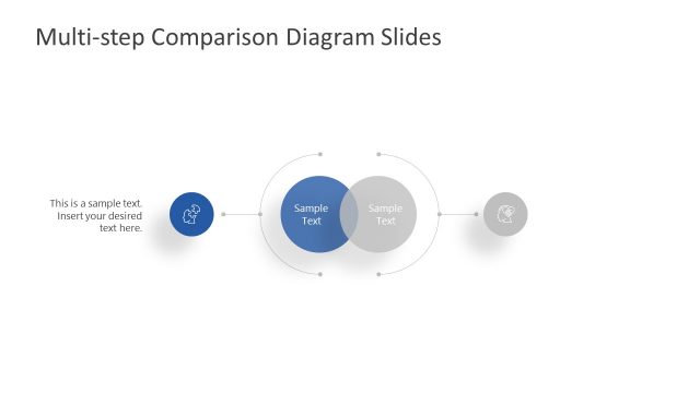 Comparison Blue 1 Steps PowerPoint Diagram
