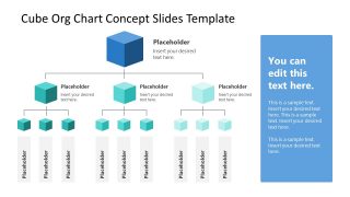 Organization Structure Cube Chart 3 Levels 
