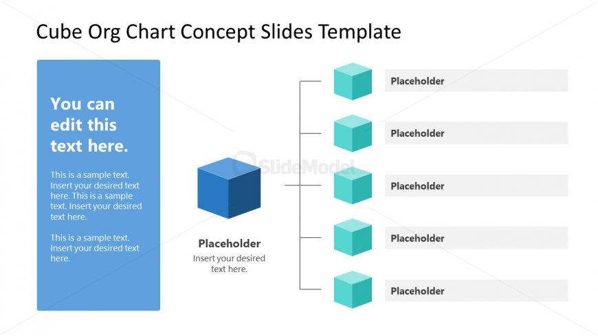 PowerPoint Cube Shapes for Org Chart 