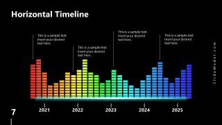 PowerPoint Equalizer Timeline Slide Spectrum Design