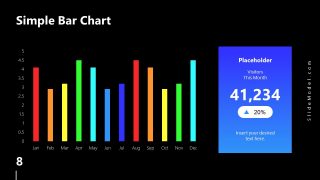 PowerPoint Bar Chart Slide Spectrum Design