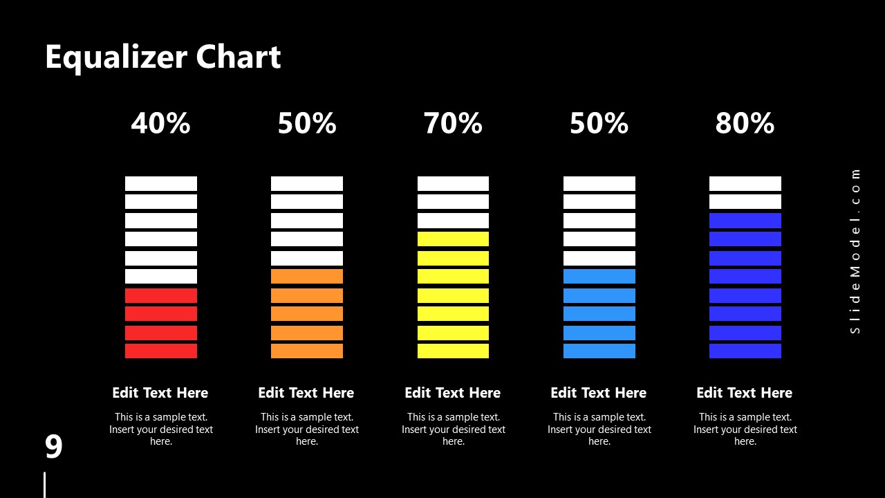 Spectrum PowerPoint Equalizer Bars Slide SlideModel