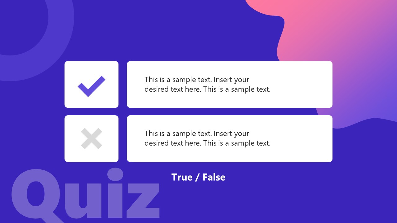 true or false quiz template