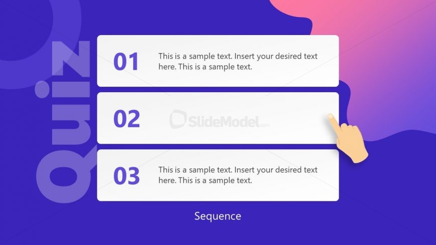 Slide of 3 Sequence Questions Quiz Maker 