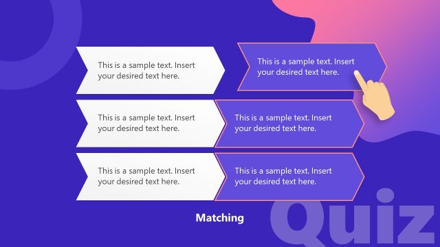 Quiz Maker Toolkit Matching Test Slide