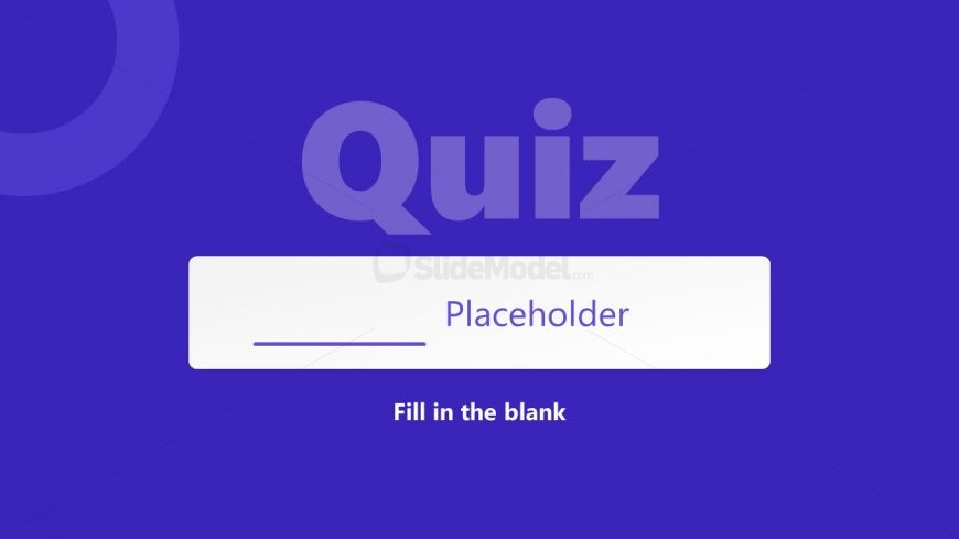 Slide of Fill Blank Questions Quiz Maker 