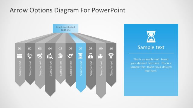Arrow Bars 7 Step PowerPoint Diagram