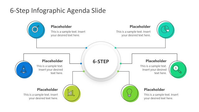 Infographic Agenda 6 Steps PowerPoint
