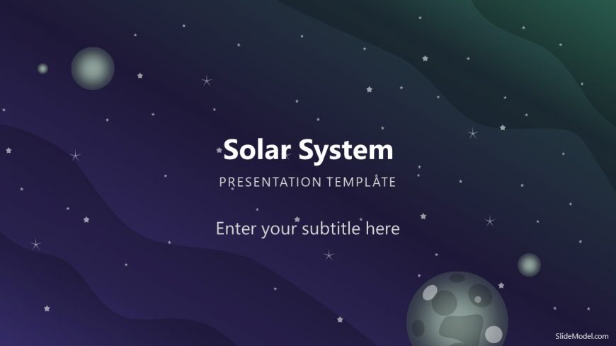 Space Background PowerPoint of Solar System