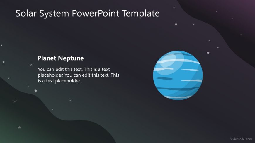 Template of Planet Neptune in Space