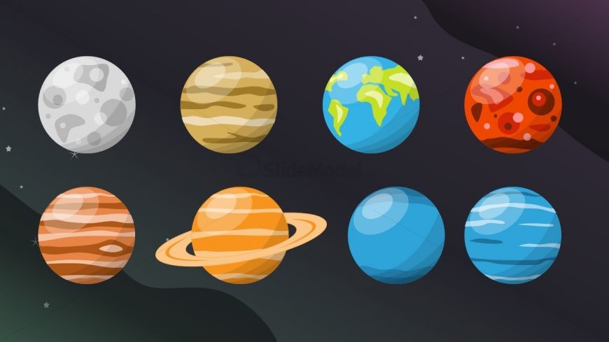 Shapes of 8 Planets in Solar System