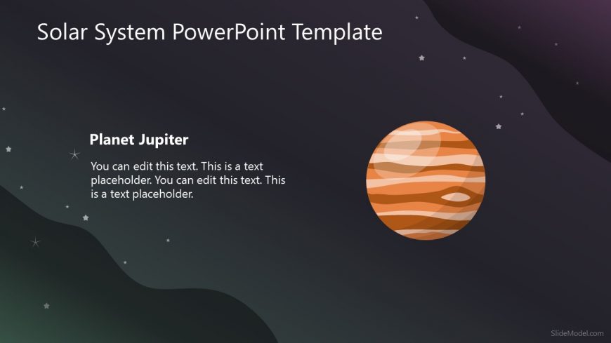 Template of Planet Jupiter in Space