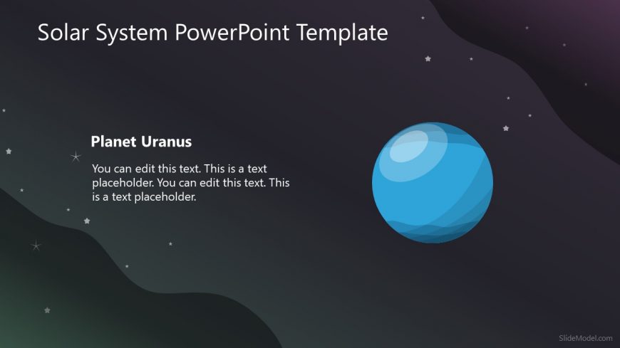 Template of Planet Uranus in Space