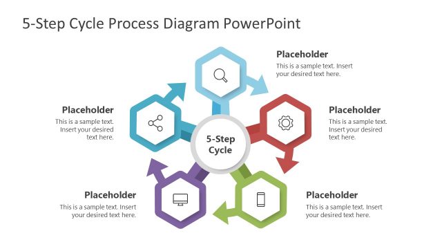 5 Step Cycle Process Diagram PowerPoint Template