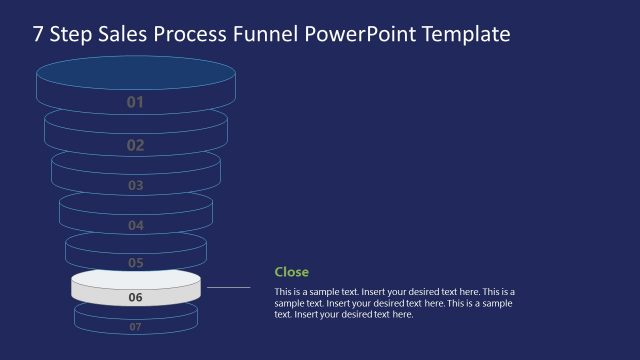 Funnel Diagram Sales Process Close PowerPoint