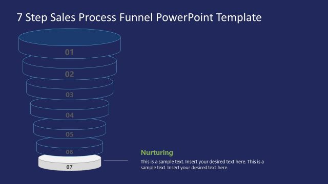 Funnel Diagram Sales Process Nurturing PowerPoint