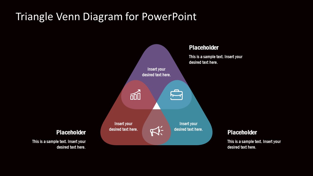 Venn Diagram PowerPoint Template Triangle Shapes