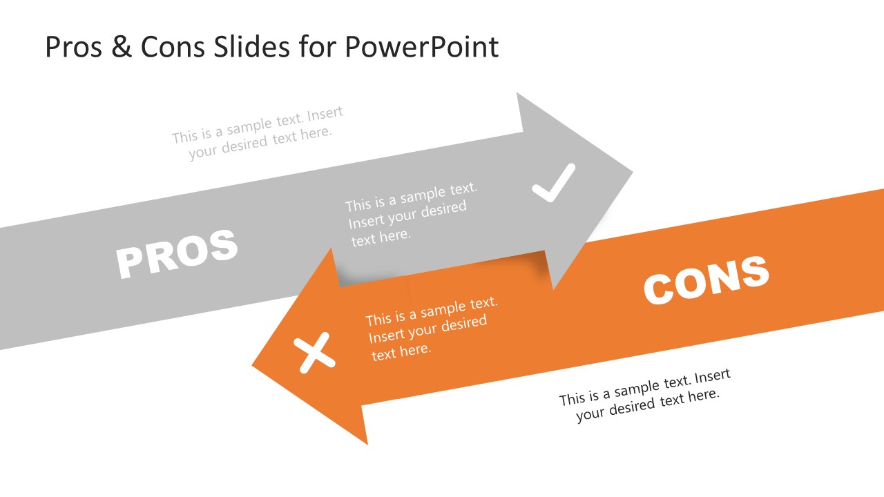 Slide of Cons in Pros and Cons PowerPoint