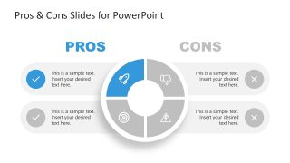 PowerPoint Slide Design for Pros & Cons Presentation