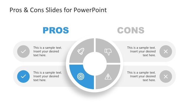 Editable Highlight Segment for Pros & Cons Presentation