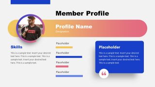 Profile of Team member Slide Design 