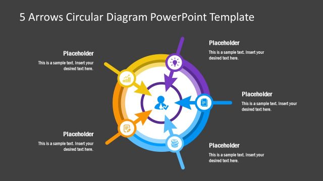 PPT Circular Arrows Diagram 5 Arrows