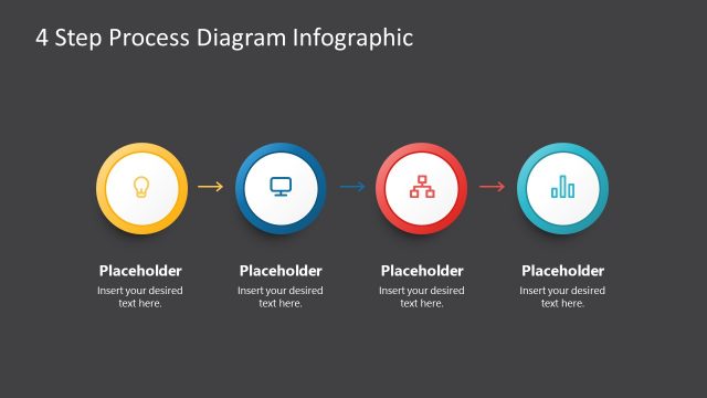 4 Steps Process Flow Diagram PowerPoint