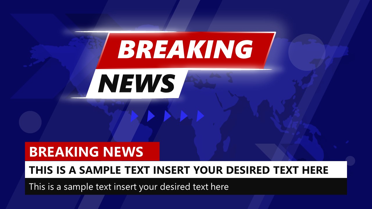 PowerPoint Blue Theme for Breaking News
