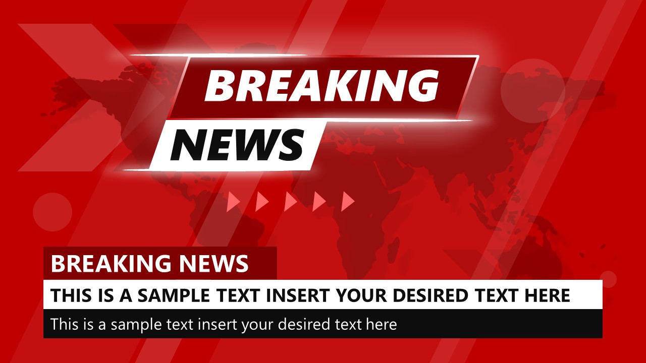Breaking News with Footer PowerPoint 