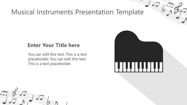 Musical Instrument PowerPoint Shapes Piano