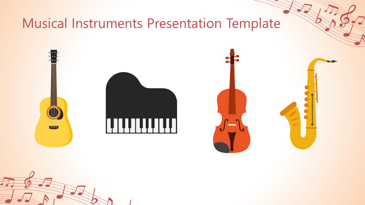 Musical Instruments PowerPoint Template SlideModel