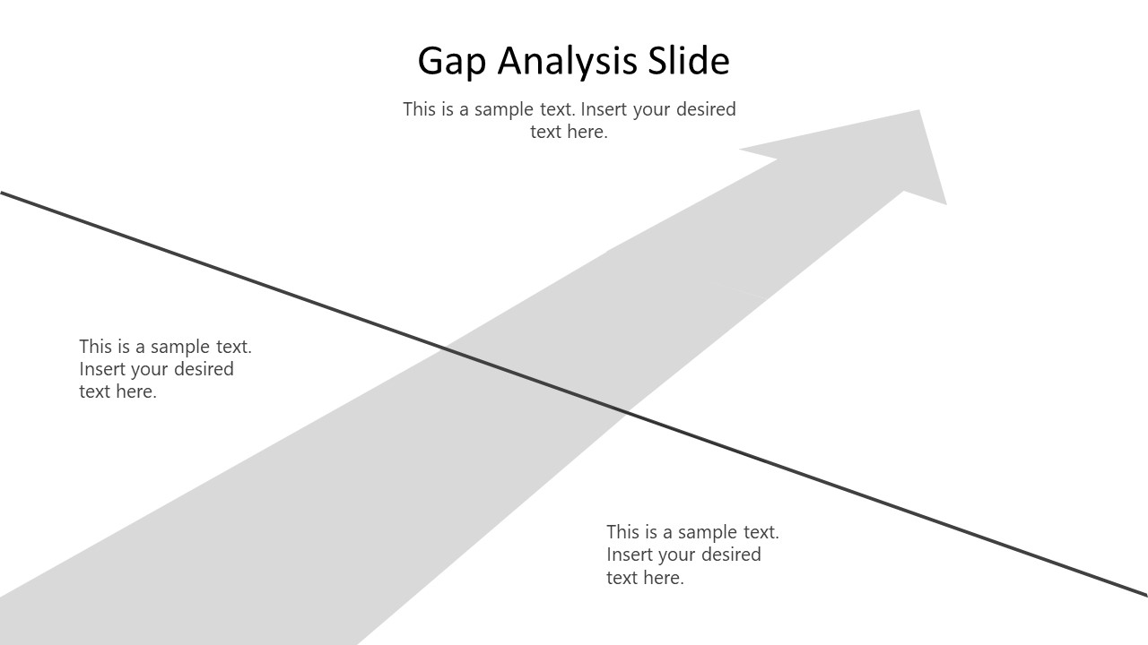 Line for Gap Analysis PPT Template 
