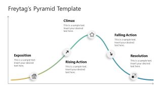 5 Steps Graph PowerPoint Freytag Pyramid 