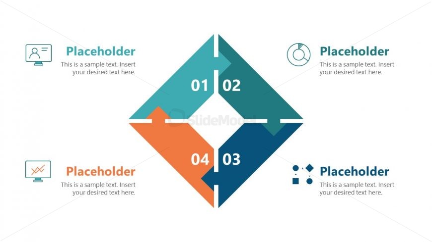 Presentation of 4 Steps Infographic Diagram 