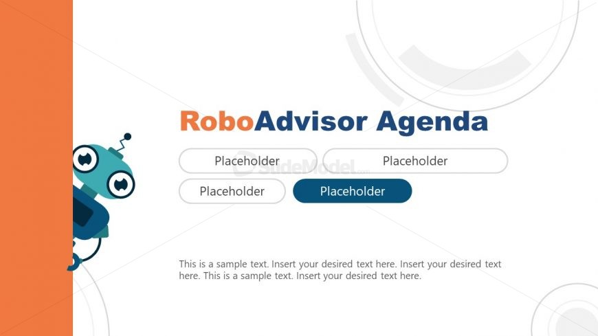 PPT Agenda Template for Robo-Advisor 
