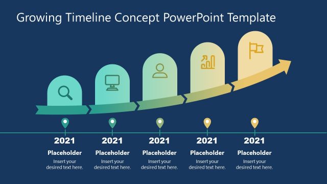 5 Steps Growing Timeline Template
