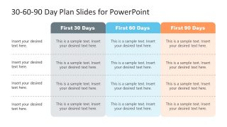 Template for 30-60-90 Day Plan Table