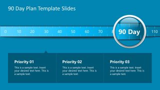 Ruler Shaped 90 Day Plan PowerPoint Timeline
