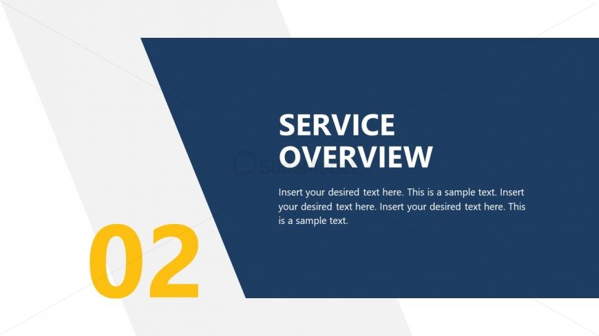 Service Overview Header Slide for Annual Report Template