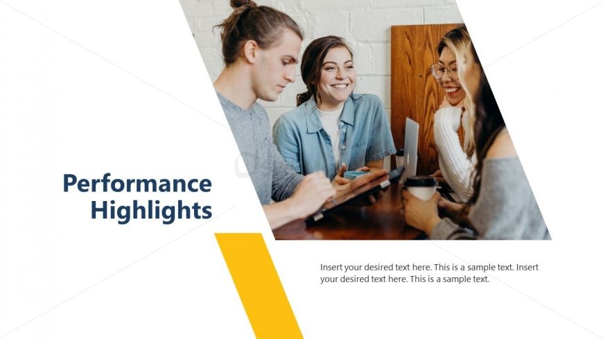 Performance Highlights Slide for Annual Report Template Slides