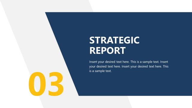 Annual Report Template – Strategic Report Header Slide