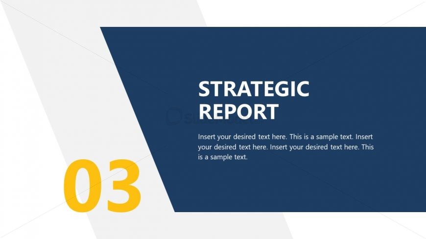 Strategic Report Header Slide for Annual Report Template